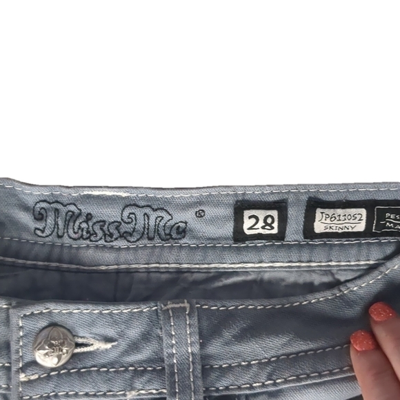 Miss me gray skinny jeans size 28 - Picture 3 of 7
